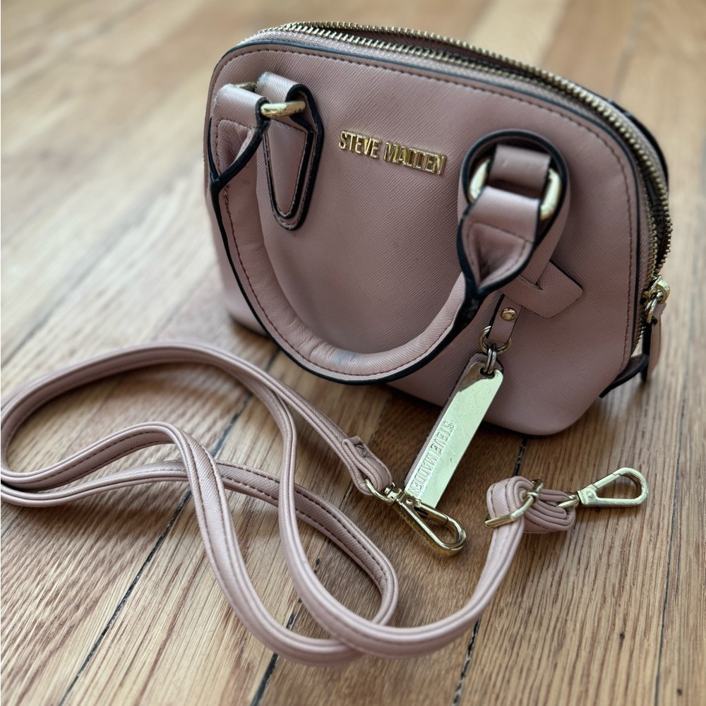 Steve Madden Blush Mini Bag with Gold Accents